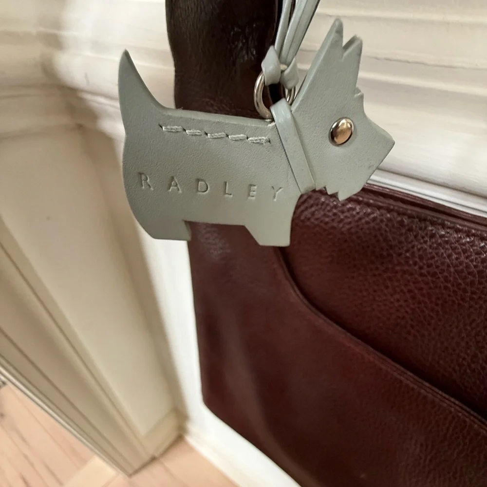 Radley London Messenger Crossbody Satchel Brown Leather Adjustable Bag